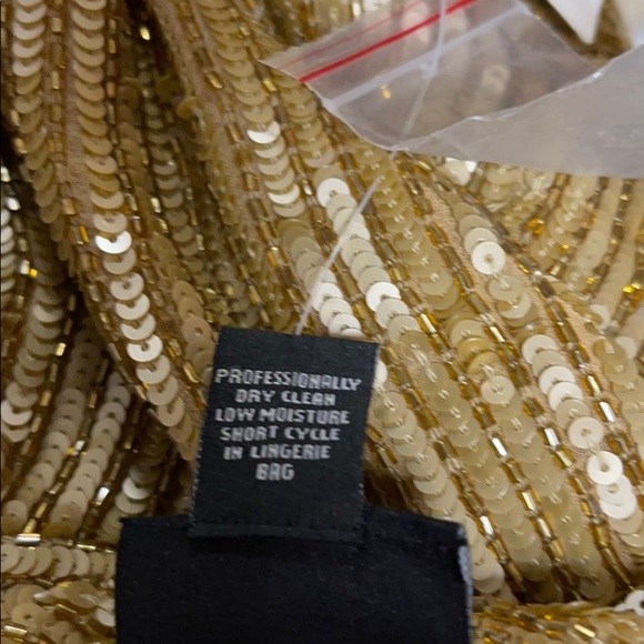 INC Gold Sequin Skirt - Size 2P - Picture 4 of 5